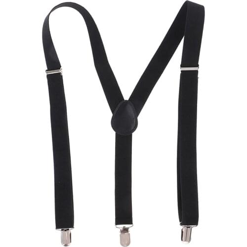 Fashion Adjustable Elasticated Adult Suspender Straps Unisex Women Men Y Shape Elastic Clip-on Suspenders Pants Braces 94/100CM