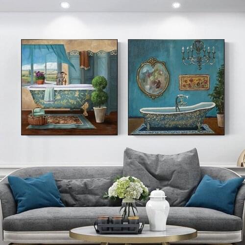 Canvas Wall Art Prints Modern Home Decoration Canvas Painting Bathroom Picture Nordic Style Abstract Posters And Prints