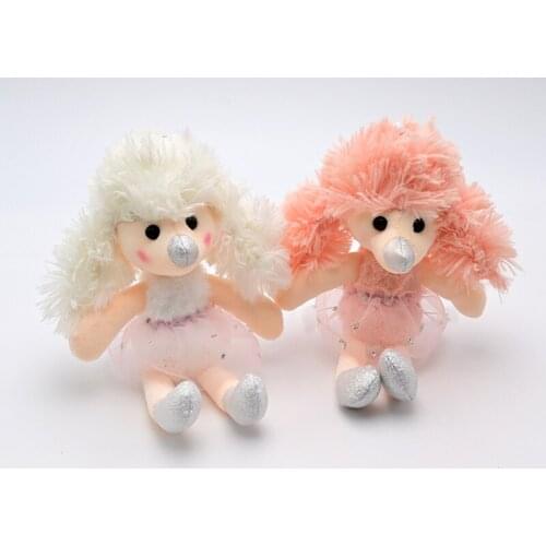 New Veil Poodle Plush Toy Bag Bead Necklace Pendant Doll Store Doll Doll Stall Supply