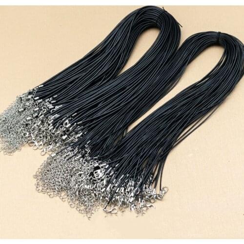 Wholesale 10pcs/lot Real Handmade Leather Adjustable Braided Rope Necklaces Lobster Clasp Leather Jewelry Chain