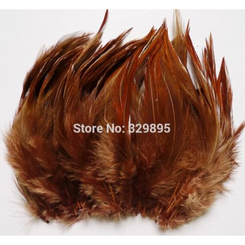 Wholesale! 100pcs Brown 4-6inch/10-15cm Rooster Saddle Cape Craft Feathers For Crafts Wedding Decoration chicken pheasant plumes
