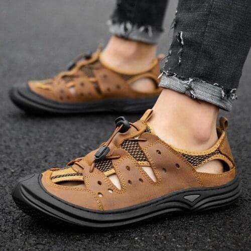 Genuine comfort in plage sandles sports thick sneaker water lether de slippers sandales sandals cork walking sandalias pool 39