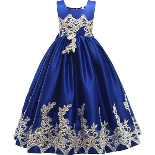 2021 Big Children Dress Formal Kids Dresses For Girls Long Bow Princess Evening Dress Girl Party Dress 10 12 Years Dropshipping