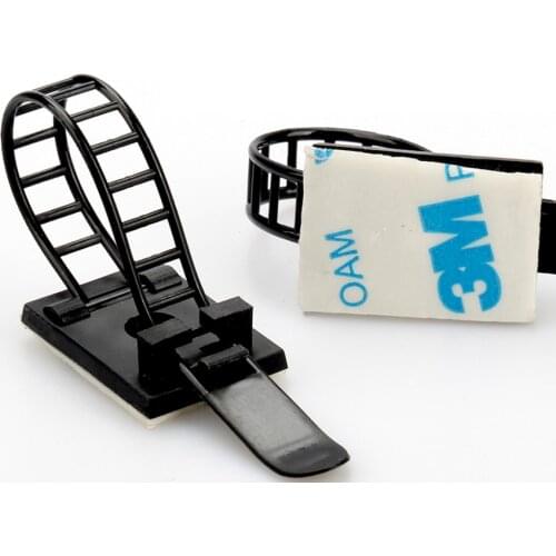 5pcs/lot 3 meter Adjustable Tie Mounts Cable Clips Wire Wiring Tie Fix Holder CL-1,CL-2,CL-3 Self-adhesive Cable Ties Household