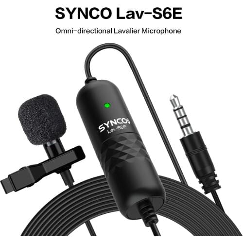 SYNCO Lav S6E Sound Card For Computer Gamer Microphone for Singing Microphone for Phone Smartphone Video Shooting Camera Mic