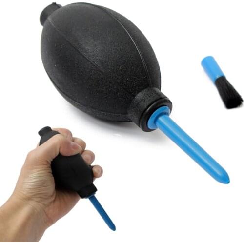 Universele Dust Blower Cleaner Lederen Air Blower Pomp Dust Cleaner telescoop lens toetsenborden mobiel Cleaning Tool + borstel
