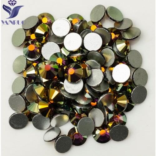 YANRUO 2058NoHF Amethyst AB Non Hotfix Flatback Rhinestone Jewelry Crystal Stones Gems For Decoration Clothes Dresses