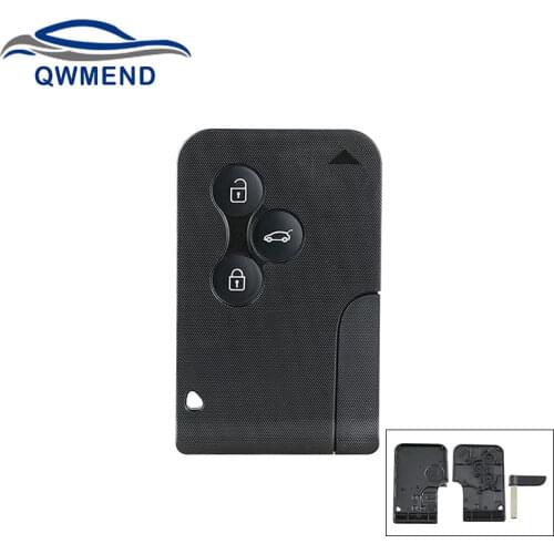 BHKEY Replacement Car Remote Key Shell For RENAULT Megane Scenic 2003-2008 3 Buttons Smart Car Key Case