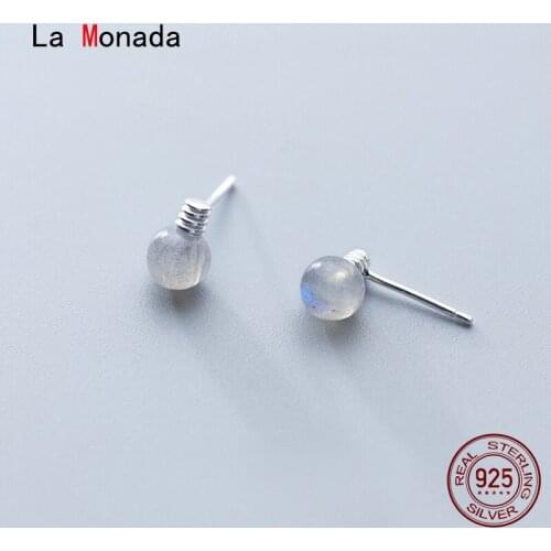 La Monada Stud Earrings For Women Silver 925 Light Bulb Design Fine Women Earrings In Jewelry Stud Earrings 925 Sterling Silver