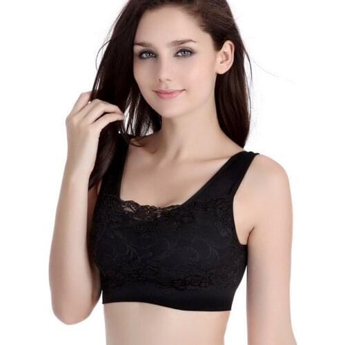 Women Crop Top Bras Wirefree Padded Push Up Bra One-piece Seamless Bra Women Sexy Lace Bralette Top Underwear
