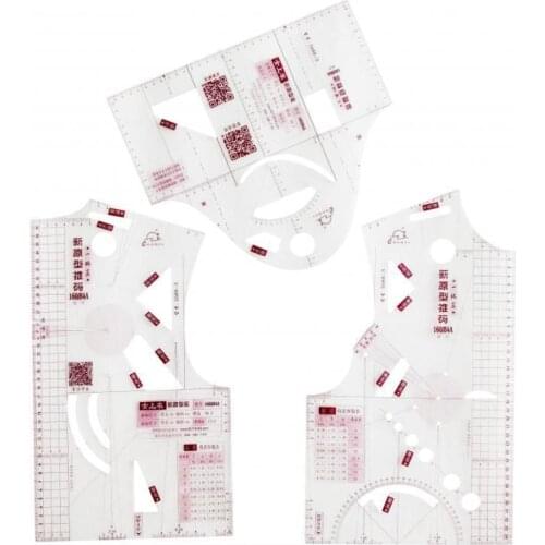 1:3 Fashion Ruler for Design in Notebook Small Clothing Pattern Drafting Tools; Tailor Sewing Pattern Making Tools for a Doll