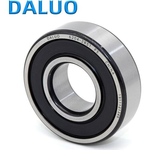 1PCS 6204-2RS1 P5 20X47X14 DALUO Bearing 6204 6204RS 6204-2RS ABEC-5 Single Row Deep Groove Ball Bearings Metric