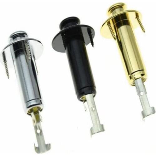 1 pcs Threaded Stereo 1/4 Inch 6.35mm Mono Cylinder Output Jack for Electric Guitar Bass