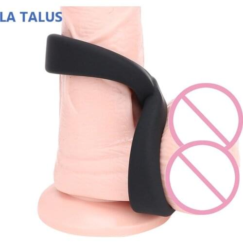 1 Pc Stay Hard Silicone 8 Shape Ejaculation Delay Prolong Penis Male Cock Rings Adults Sex Toys for Men Wonderfully flexible