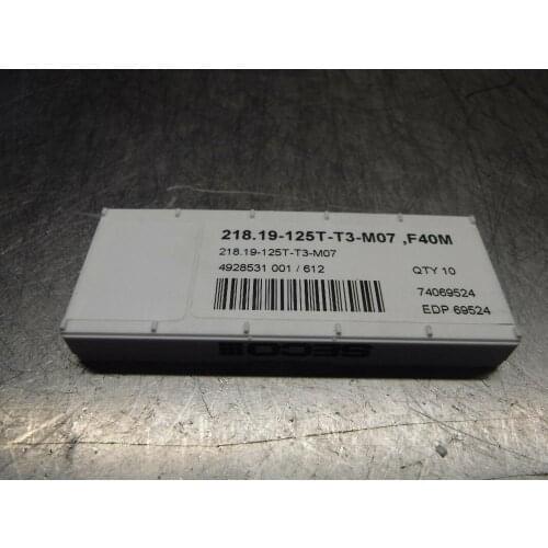 10PCS CARBIDE INSERT 218.19-125T-T3-M07 F40M