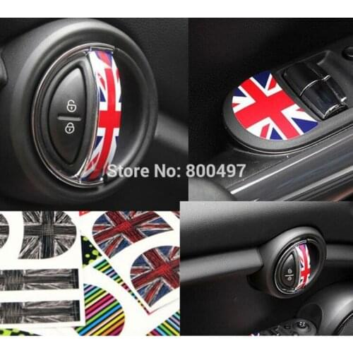 10 x Newest Design Car Decal Door Inner Handle Decorative Stickers Car Accessories For Mini Cooper F56