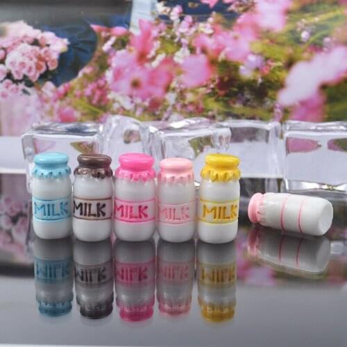 100pcs/lot 10X21mm kawaii 3D Resin Baby Milk Bottle Cabochon For Kids Headwear Scrapbooking Craft DIY Decorative Accessary