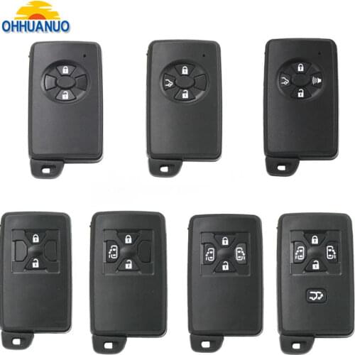 2/3/4/5 Button Replacement New Smart Remote Key Fob For TOYOTA RAV4 Vitz Ractis Car Key Blank Case