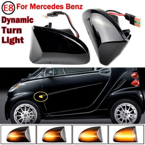 2pcs Dynamic turn signal side light Normal light side light turn signal marking light for Mercedes - Mercedes Smart W451 FORTWO