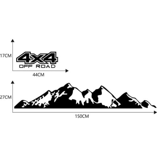 4X4 Off Road Graphic Vinyl Car Stickers and Decals Mountain Graphics Sticker Styling For NAVARA For Ford For Pickup For Toyota