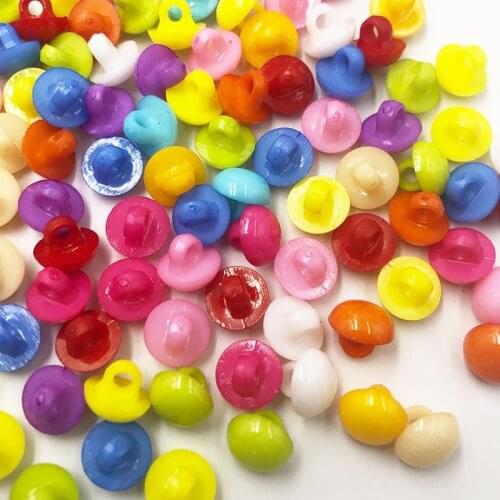 50/100pcs 10mm Mini Semicircle Plastic Buttons Sewing/Appliques/Baby Crafts Lots PT280