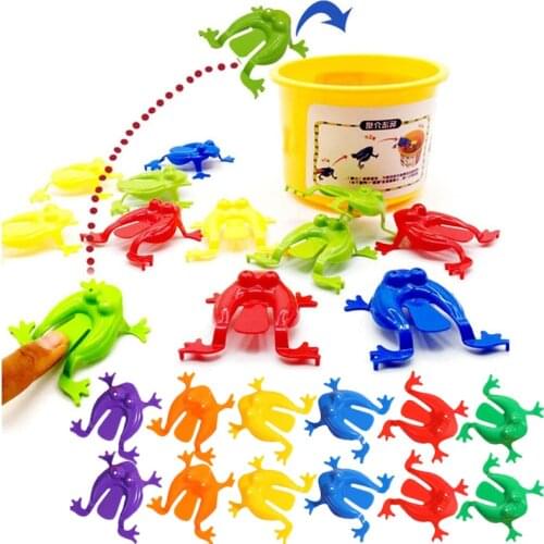 6/12/24pcs Jumping Frog Toys Candy Color Classic Children Kids Funny Party Contest Games for Girls Boys Gift Creative Fidget Toy