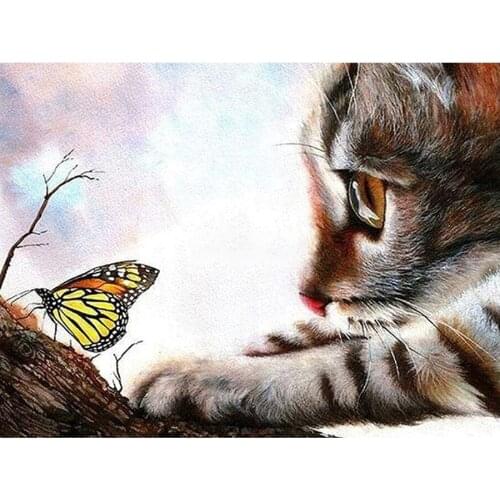 Canvas Size 5D Diy Diamond Painting Cross Stitch Kit Diamond Mosaic Embroidery " Animal " Painting Square/Round Drill Gift