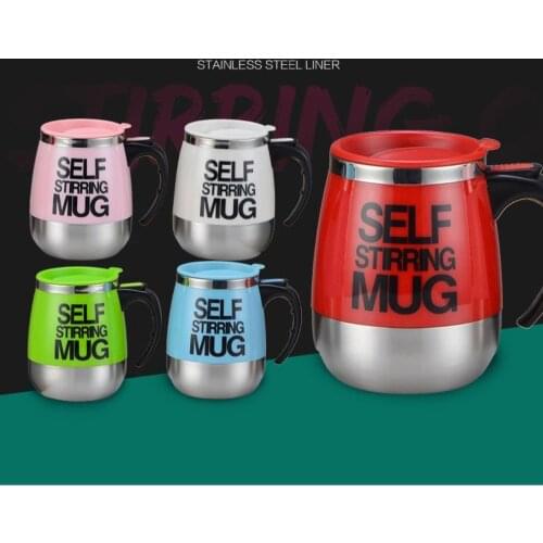 SELF STIRRING MUG Automatic coffee milk Russian market cups CILI magnet stir stainless steel tumbler Creative electric lazy