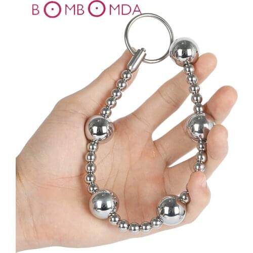 Big Size Meatl Anal Plug Adult Sex Toys for Women and Men Long Butt Plug Erotic Products Dildo Prostate Massage Metal Anal Beads