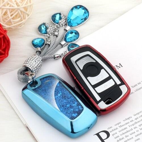 Car Key Case Cover for BMW 520 525 f30 f10 F18 118i 320i 1 3 5 7 Series X3 X4 M3 M4 M5 Quicksand Soft TPU Protection Key Shell