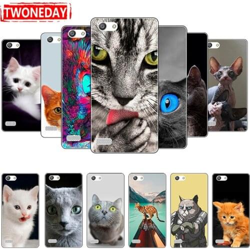 For OPPO A33 Soft silicone Phone Cases For oppo a33 Soft TPU Material Back Cover Coque Print painting Animal cat style