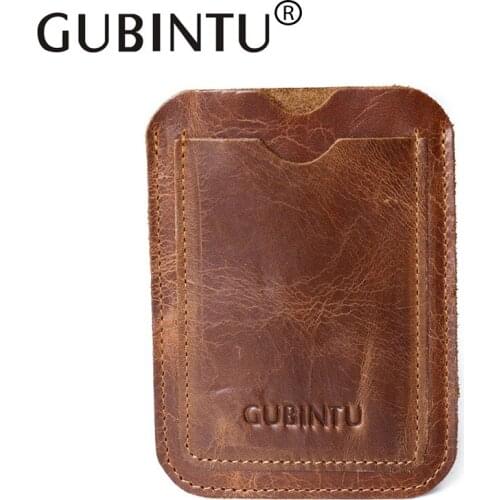 GUBINTU Genuine Leather Card Bag Simple Driving Certificate Package Bus Card Holder Bank Card Package Purse Work Permit Set