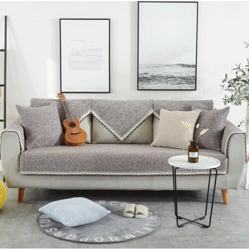 Cotton/Line Sofa Cover 2019 New Dirt-proof Sofa Protector Soft Anti-skid Fundas Slipcovers for Living Room Sectional Couch Cover
