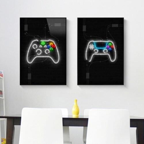 Art Video Game Wall Pictures Room Posters Abstract Prints Home Decor Funny Party Game Canvas Painting for Kids Room Home