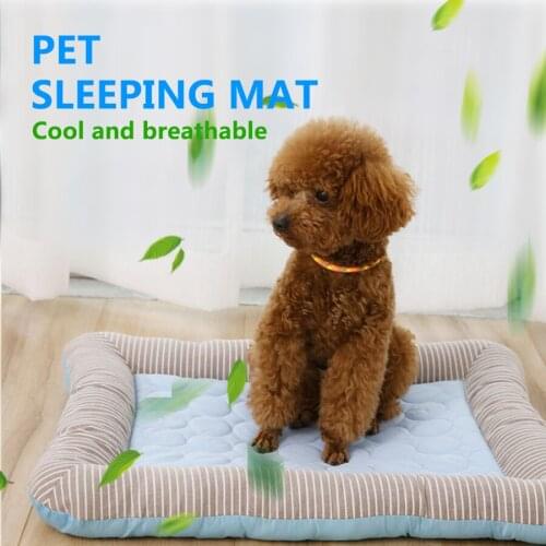 Pet Sleeping Mat Cool and Breathble Dog Cat Soft Summer Cooling Pad Hand Wash Antiskid Pet Nest Comfortable And Breathable Mat