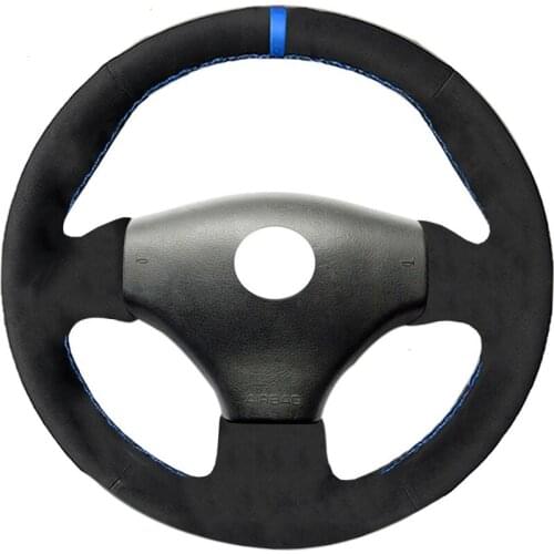 Alcantara Material Leather Car Steering Wheel Cover for Peugeot 206 2003 206 CC 2005 Car Accessories