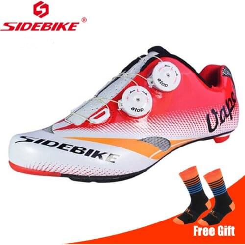 Sidebike Road Cycling Shoes Carbon Ultralight Racing Bike Men Sneakers Women Professional Bicycle Sneakers Breathable Shoes