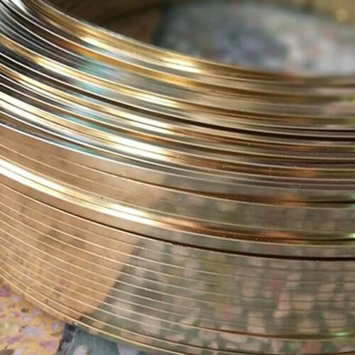 DIY brass copper wire 6mm x1mm rectangular copper Line hard flat copper wire DIY brass cable For decoration 1kg/lot