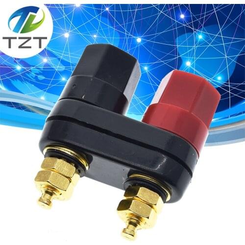 Top Selling Quality Banana plugs Couple Terminals Red Black Connector Amplifier Terminal Binding Post Banana Speaker Plug Jack