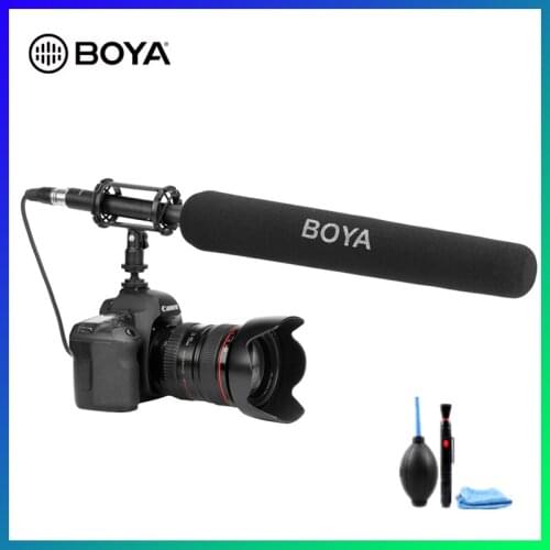 BOYA BY-PVM3000L Shotgun Microphone 30° Supercardioid Electret Condenser Mic for DSLR Camera Camcorder Audio Recorder Interview