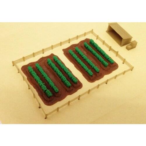 Outland Models Farm Field with Vegetables and Shed Z Scale Train Railway Layout