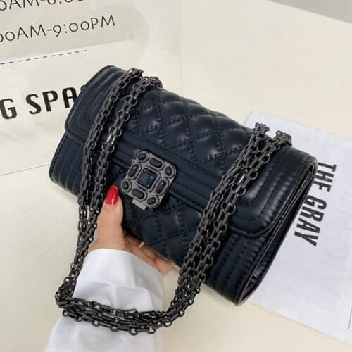 Fashion Lingge Crossbody Bags For Women Quality PU Leather Chain Handbags Women Bag Luxury Brands Female Shoulder Messenger Bags