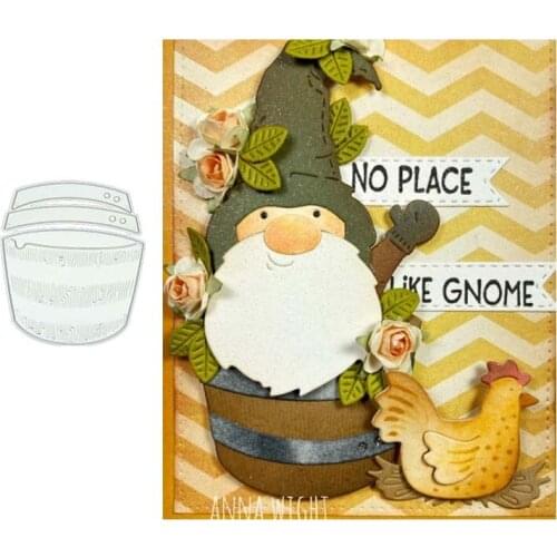 2021 New Arrival Wooden Barrel Shape Frame Metal Cutting Dies Stencil for Scrapbooking Craft Die Cut Mould Decoration Template