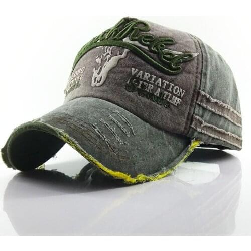 NEW Trend Men Washed Edging Denim Sports Baseball Cap Retro Letter Embroidry Sports Unisex Casual Shading Cap