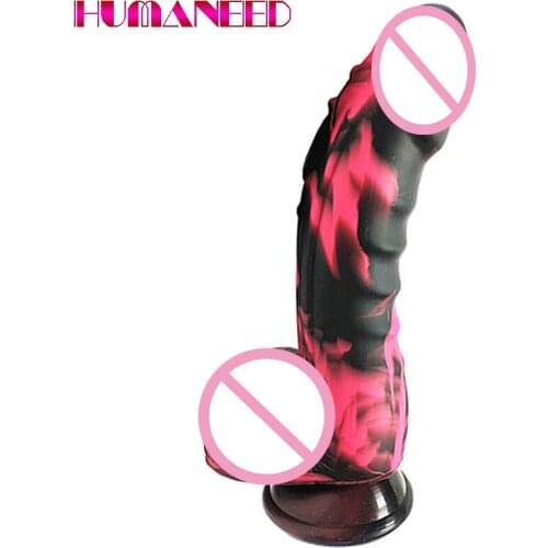 Huge Dildo G Spot Bend Penis Anal Plug Dick Vagina Clitoris Stimulator Erotic Sex Toys Vibrator for Women Adult Sex Products