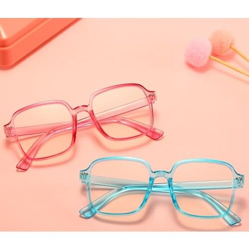 Retro Anti-blue Light Glasses Frame Childrens Glasses Round Glasses for Kids Student Eyeglasses Child Goggle Cute Pink