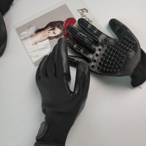 Pet cleaning gloves Cat dog bath massage gloves soft elastic brush gloves pet hair remover glove