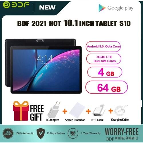New 10 Inch Android 9.0 Tablet Quad Core 2GB RAM 32G ROM Tablets IPS LCD Dual SIM Card 3G Phone Call GPS WiFi Bluetoot Tablet Pc