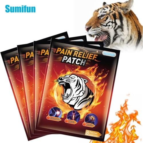 8/16/24pcs Sumifun New Tiger Balm Pain Relief Patch Fast Relief Aches Pains Inflammations Lumbar Spine Medical Plaster K06501