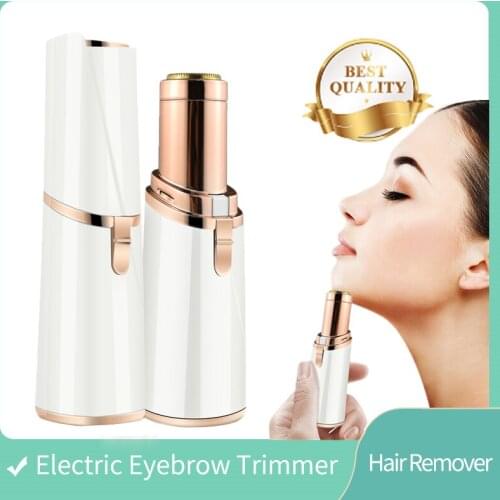 Portable Electric Epilator Painless Hair Remover Eyebrow Trimmer Shaving Machine For Face Lip Cheeks Women Safety Depilator